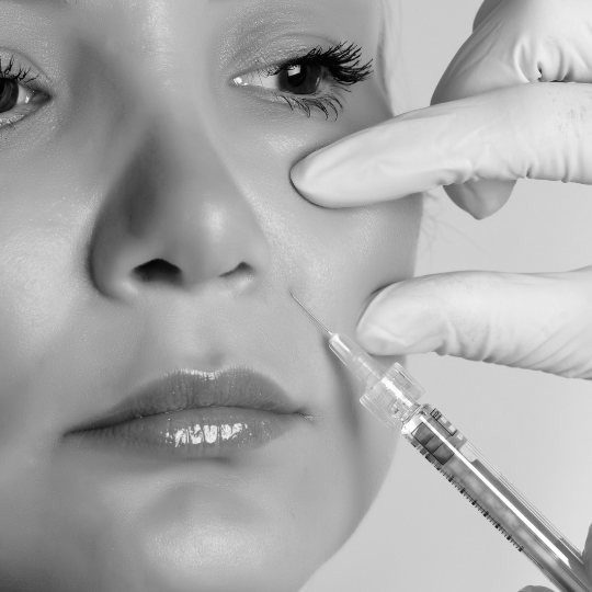 woman having facial injectables