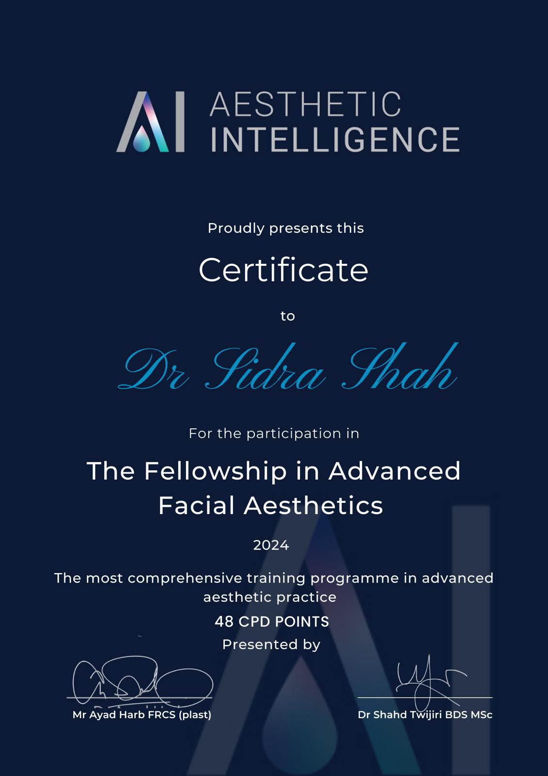 Fellowship in Advanced Facial Aesthetic
